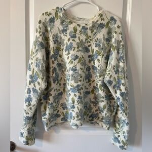 Joie Blue Floral Soft Sweater